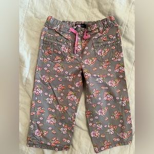 Mini Boden cropped floral pants size 5